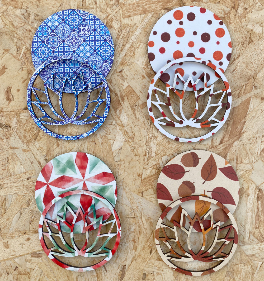 Madera con ánima: Mandalas de pared (Grandes)