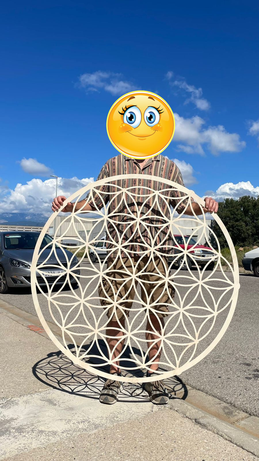 Mandala de madera natural yoga mindfulness españa